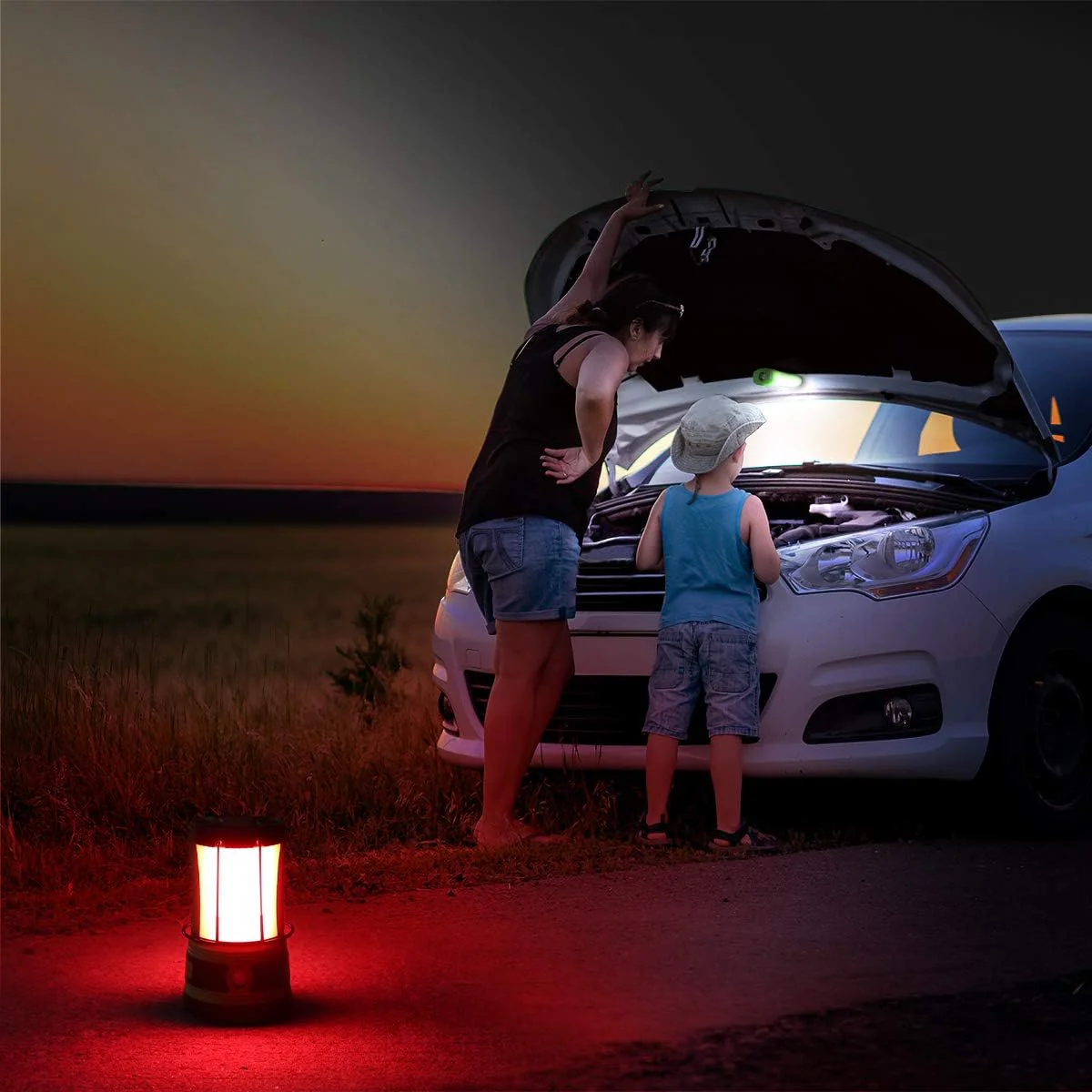 Lepro 3 in 1 Rechargeable Camping Lantern with 2 Torches, 1000lm Camping Lights Battery Powered, 4 Modes Torch Lantern Rechargeable for Power Cuts, Emergency Lighting, Camping Tent, Storm, etc. - Image 7
