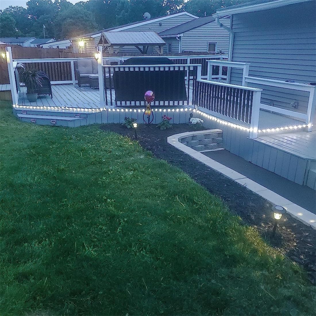 Lepro Outdoor Rope Lights Mains Powered, Connectable, 10m/33ft 240 LED Outdoor Lights Plug in, Bright Cool White, Low Voltage, Waterproof Thick Rope Lights for Garden, Tree, Pathway and More - Image 4