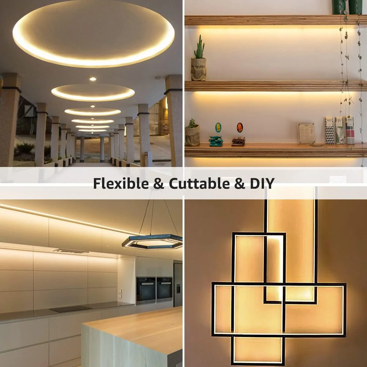 Lepro LED Strip Light Warm White 10M, 2000lm Dimmable LED Taple, 24V UK Plug in LED Strip with Dimmer Switch, 3000K Flexible Stick-on LED Lights for Bedroom, Kitchen, Cupboard, Shelf (1 Roll) - Image 8
