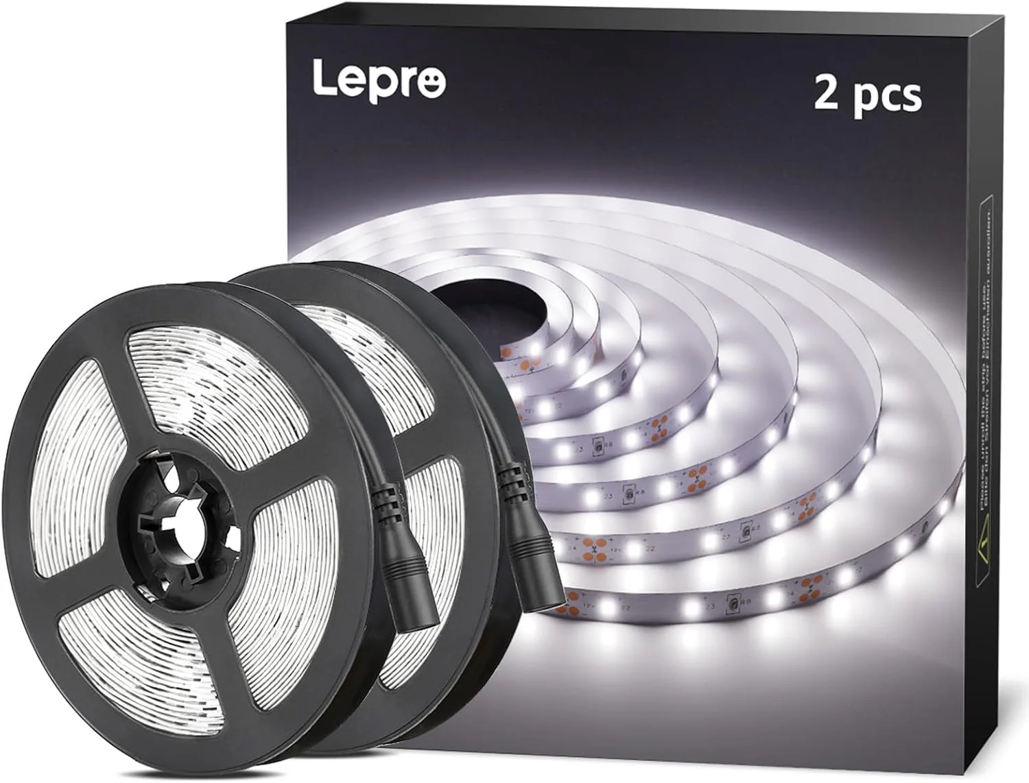 Lepro Bright White LED Strip Light 10M (2x5M), 2x2300lm 6000K LED Tape Light, Stick-on LED Lights for Kitchen Under Cabinet (12V Power Supply Not Included)