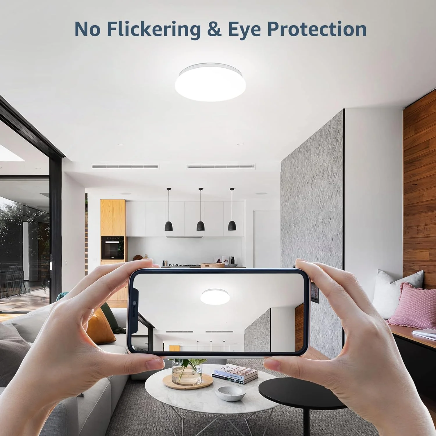 Lepro Ceiling Lights, 12W 1150lm, 5000K Daylight White, 60W Equivalent, Energy Saving, Modern Ceiling Light Fitting for Living Room, Bedroom, Kitchen, Office, Utility Room and More, φ26cm Round - Image 8