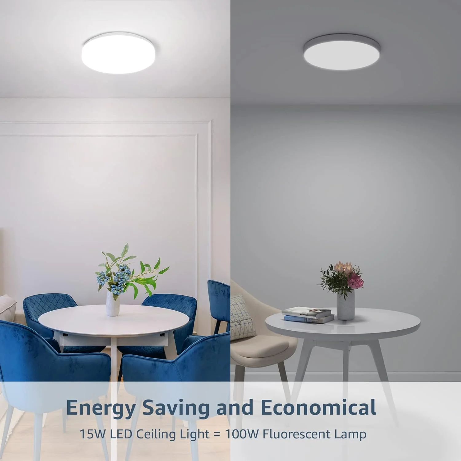 Lepro Bathroom Light, 15W 1500lm Ceiling Lights, 100W Equivalent, Waterproof IP54, Small, Dome, Modern, Flush Ceiling Light for Kitchen, Bulkhead, Toilet, Porch, Bedroom, Utility Room and More - Image 6