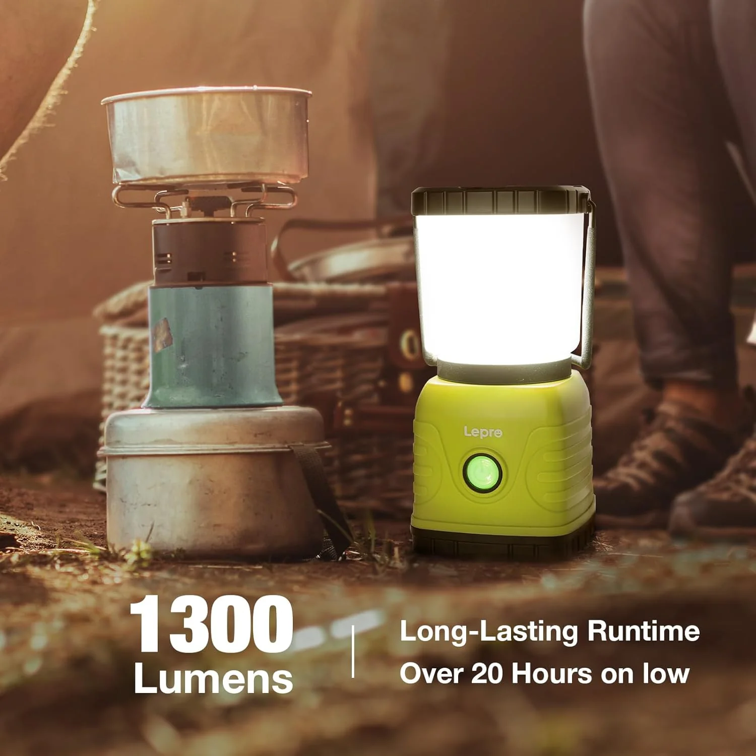 Lepro Camping Light Rechargeable, 1300 Lumen Camping Lantern for Tents, Dimmable 4 Modes, Tent Lights with 3600mAh Power Bank, Camping Accessories, Rechargeable Lantern for Outdoors, Emergency - Image 3