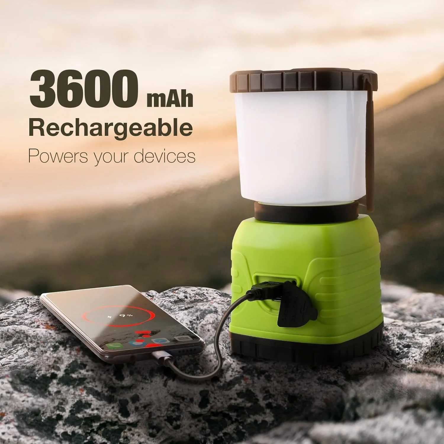 Lepro Camping Light Rechargeable, 1300 Lumen Camping Lantern for Tents, Dimmable 4 Modes, Tent Lights with 3600mAh Power Bank, Camping Accessories, Rechargeable Lantern for Outdoors, Emergency - Image 4