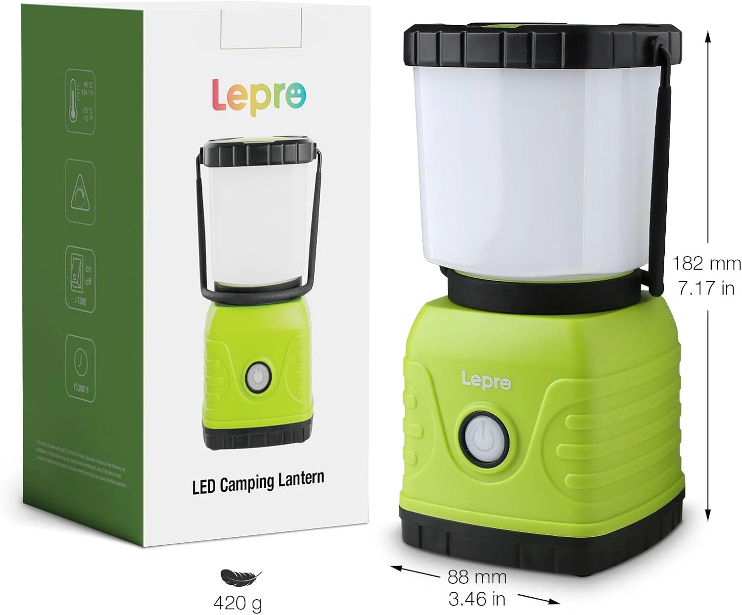 Lepro Camping Light Rechargeable, 1300 Lumen Camping Lantern for Tents, Dimmable 4 Modes, Tent Lights with 3600mAh Power Bank, Camping Accessories, Rechargeable Lantern for Outdoors, Emergency - Image 8