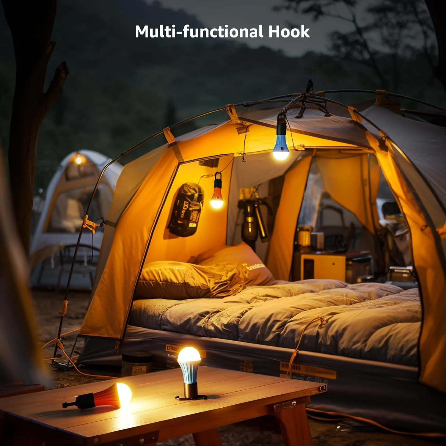 Lepro Rechargeable Camping Lights, 7 White & RGB Colour Modes, Hanging Tent Lights for Camping, Camping Lantern Rechargeable, 10 Hrs Battery Life Camping Accessories, Suit for Power Cuts, Emergency - Image 4