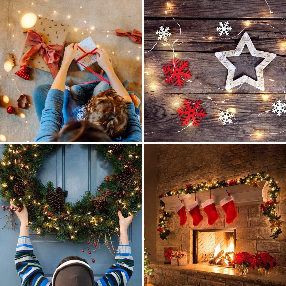 LE Battery Fairy Lights, 1M 20 LED Small Fairy Lights, Warm White Christmas Lights, Battery Powered Mini Copper Wire Lights for Halloween, Christmas Tree, Party, Table Decorations, Pack of 8 - Image 5
