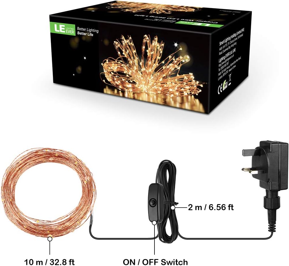Lepro Fairy Lights Plug in, 20m 200 LED Copper Wire Fairy Lights, 66ft Warm White Fairy String Lights Mains Powered for Indoor Outdoor, Bedroom, Wedding Decor, Garden, Party, Christmas and More - Image 8