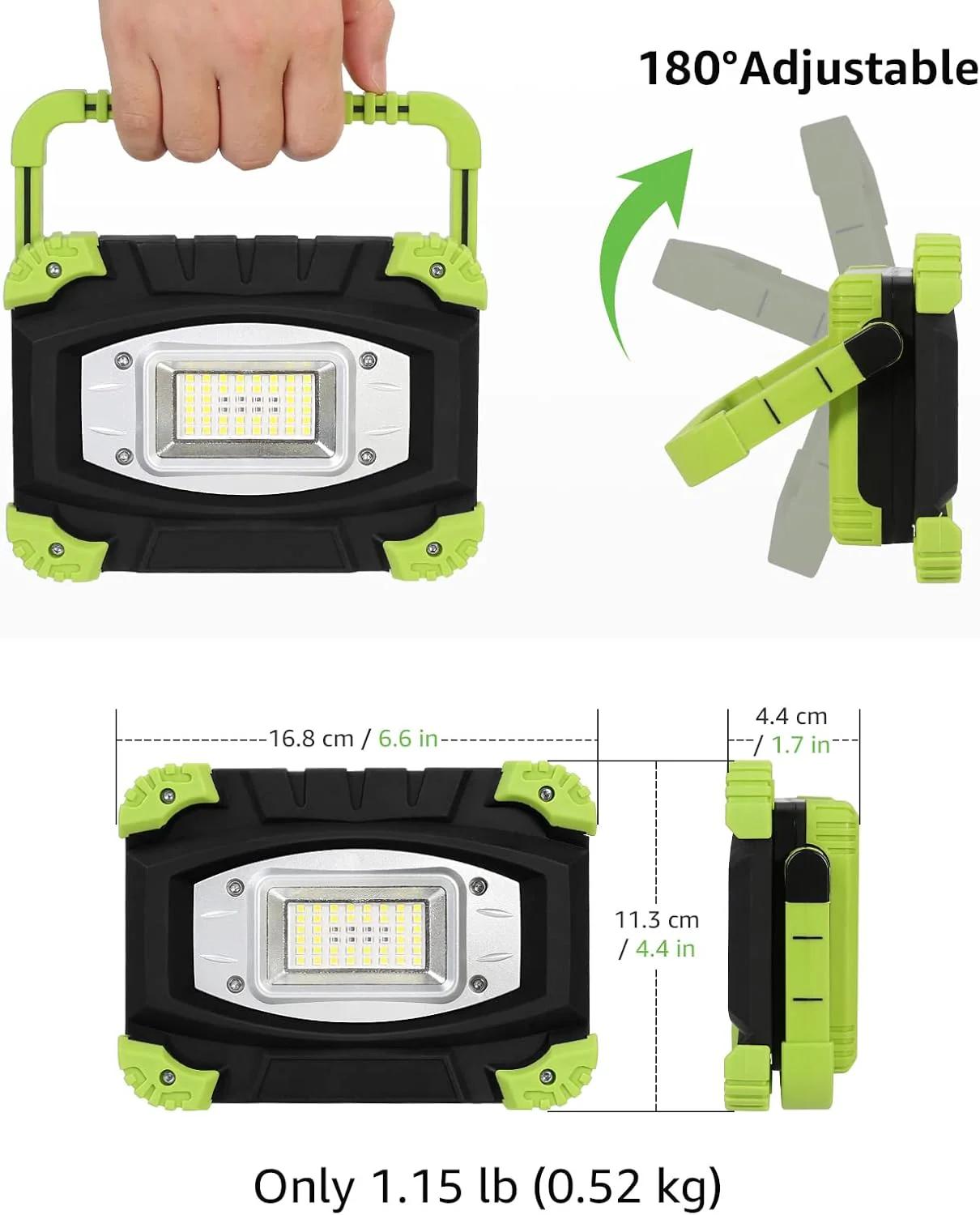 Lepro Work Lights Portable Rechargeable, 2000lm Camping Light Rechargeable, 5 Modes Emergency Lights for Power Cuts, 5200mAh Power Bank, Rechargeable Work Light, Suit as Fathers Day Gifts - Image 7