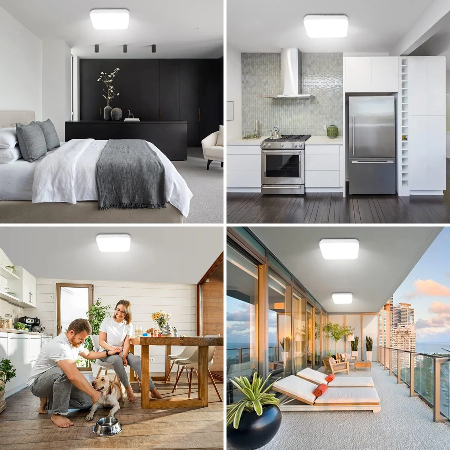 Lepro Ceiling Lights 24W, 2400lm Super Bright Square LED Ceiling Light, Daylight White 5000K, IP44 Waterproof Bathroom Light, for Office, Living Room, Bedroom, Kitchen, Hallway, Porch - Image 6
