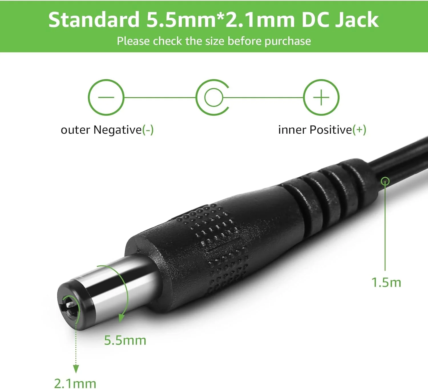 LE 12V 2A Power Supply for LED Strip Lights, AC 100-240V Mains to DC 12V Converter Adapter Driver Transformer, 24W UK Plug with 1.5M Cable, 5.5mm x 2.1mm Jack, GS TUV Approved - Image 4