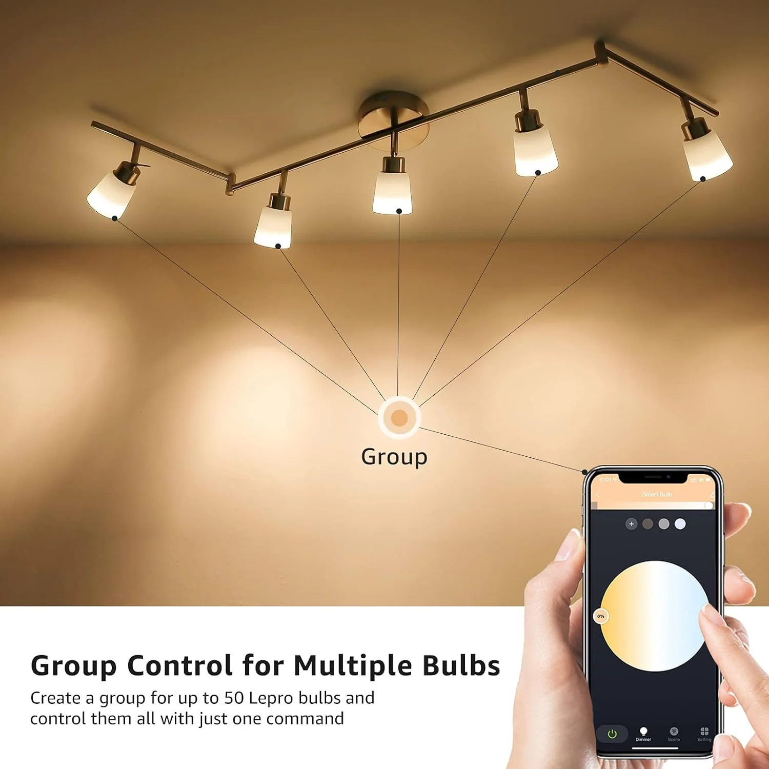 Lepro GU10 Smart Bulb, Dimmable Smart Light Bulb GU10, 4.5W 385lm, CCT Warm to Cool Daylight GU10 LED Spotlight Bulbs, Compatible with Alexa and Google Home, Pack of 2 (2.4GHz WiFi Only) - Image 4