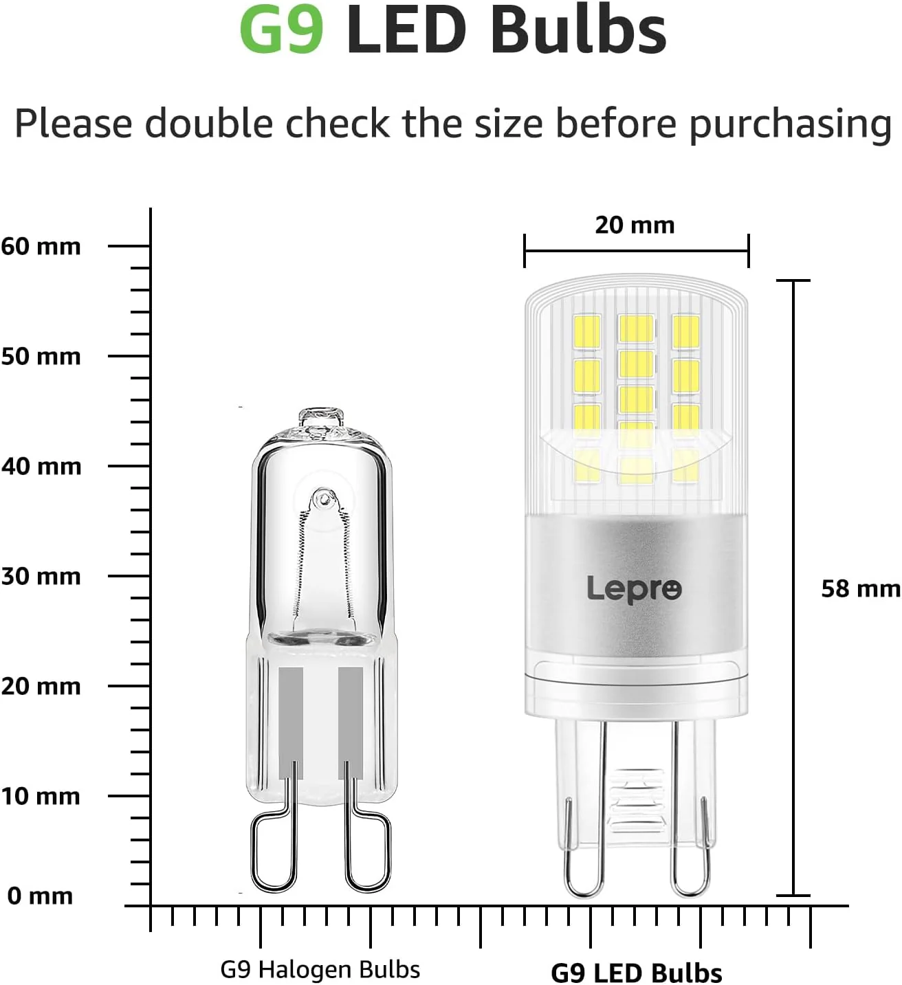 Lepro G9 LED Bulbs Cool White, 3.8W 470lm G9 LED Bulb, 40W Equivalent G9 Capsule Bulb, Energy Saving LED G9 Bulbs Cool White 6000K, AC 220V-240V, Non-dimmable, Pack of 5 - Image 3