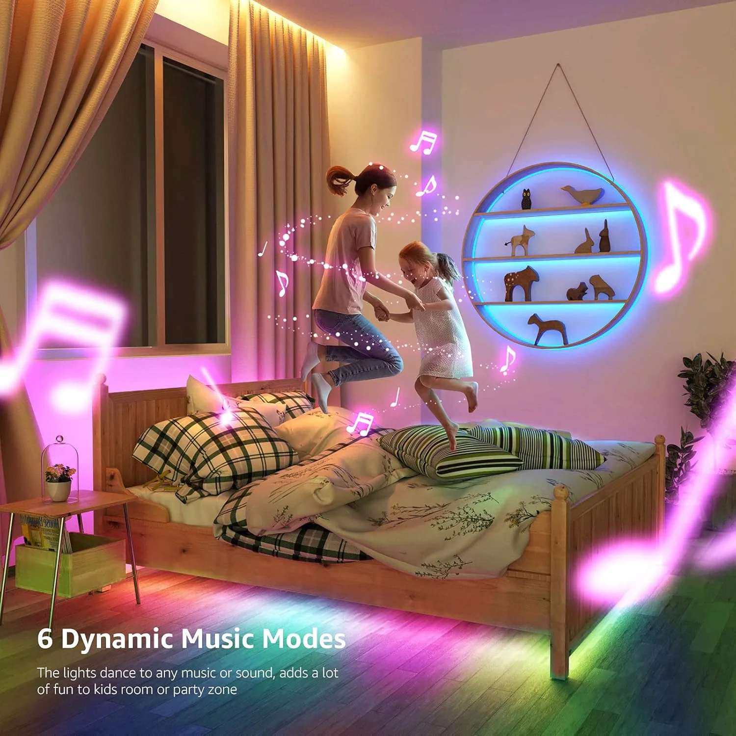 Lepro MagicColor LED Strip Light 5M 150 LEDs, Rainbow Chasing Lights, Music Sync, Multiple Colours on One Line, Remote Control LED Lights for Bedroom, Living Room, Bar, Gaming Time - Image 4