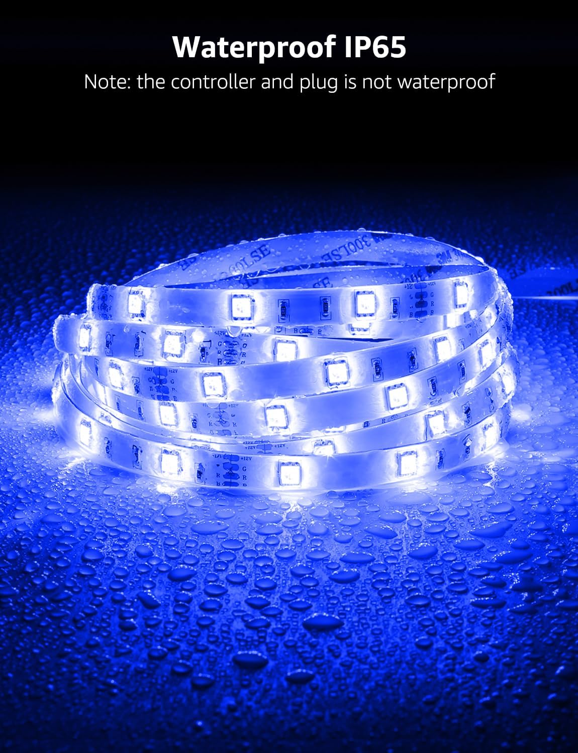 Lepro Outdoor LED Strip Light Waterproof IP65, 5M 150 LEDs WiFi Smart LED Strip, Works with Alexa and Google Assistant, Smart Life App & Voice Control, RGB LED Lights for Kitchen Garden, Christmas - Image 6