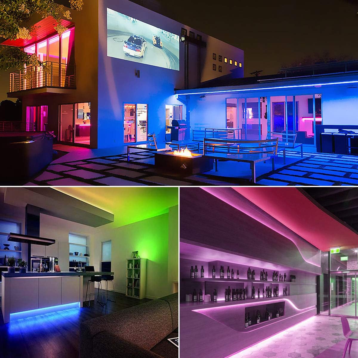 Lepro Outdoor LED Strip Light Waterproof IP65, 5M 150 LEDs WiFi Smart LED Strip, Works with Alexa and Google Assistant, Smart Life App & Voice Control, RGB LED Lights for Kitchen Garden, Christmas - Image 9