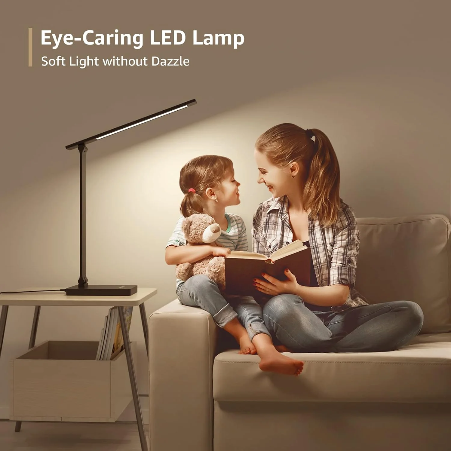 Lepro Desk Lamp, LED Desk Lamp with Power Adapter, 9.2W 750lm, Dimmable Desk Lamps Office, 5 Brightness Levels x 5 Colour Modes, Touch Control Daylight Lamp for Office, Study, Bedroom, Nails, Reading - Image 4