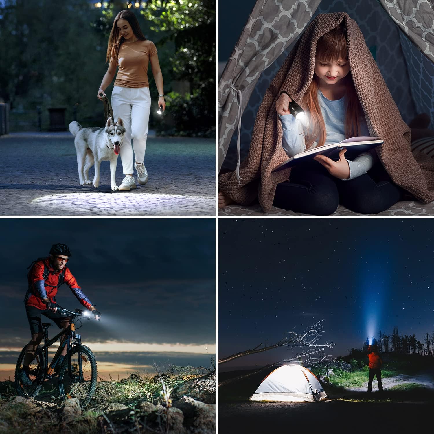LE LED Torch Battery Powered, LE1000 Super Bright Hand Flashlight, Adjustable Focus, Water Resistant, Lightweight, for Power Cut, Camping, Dog Walking, Easy to Use Small Torch for Elderly Kids Men - Image 4