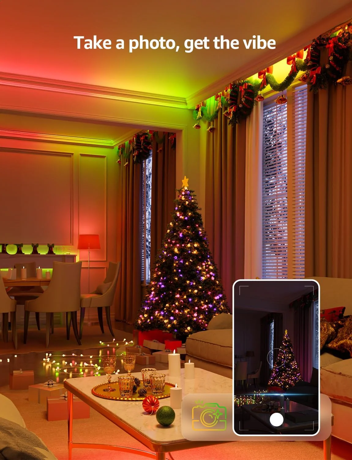 Lepro S1 AI Smart Rainbow LED Strip Light 20M one roll, App & Voice Control, Works with Alexa & Google Home, 30 LEDs/M, Music Sync, AI Lighting Design Assistant, MagicColor LED Lights for Bedroom - Image 7