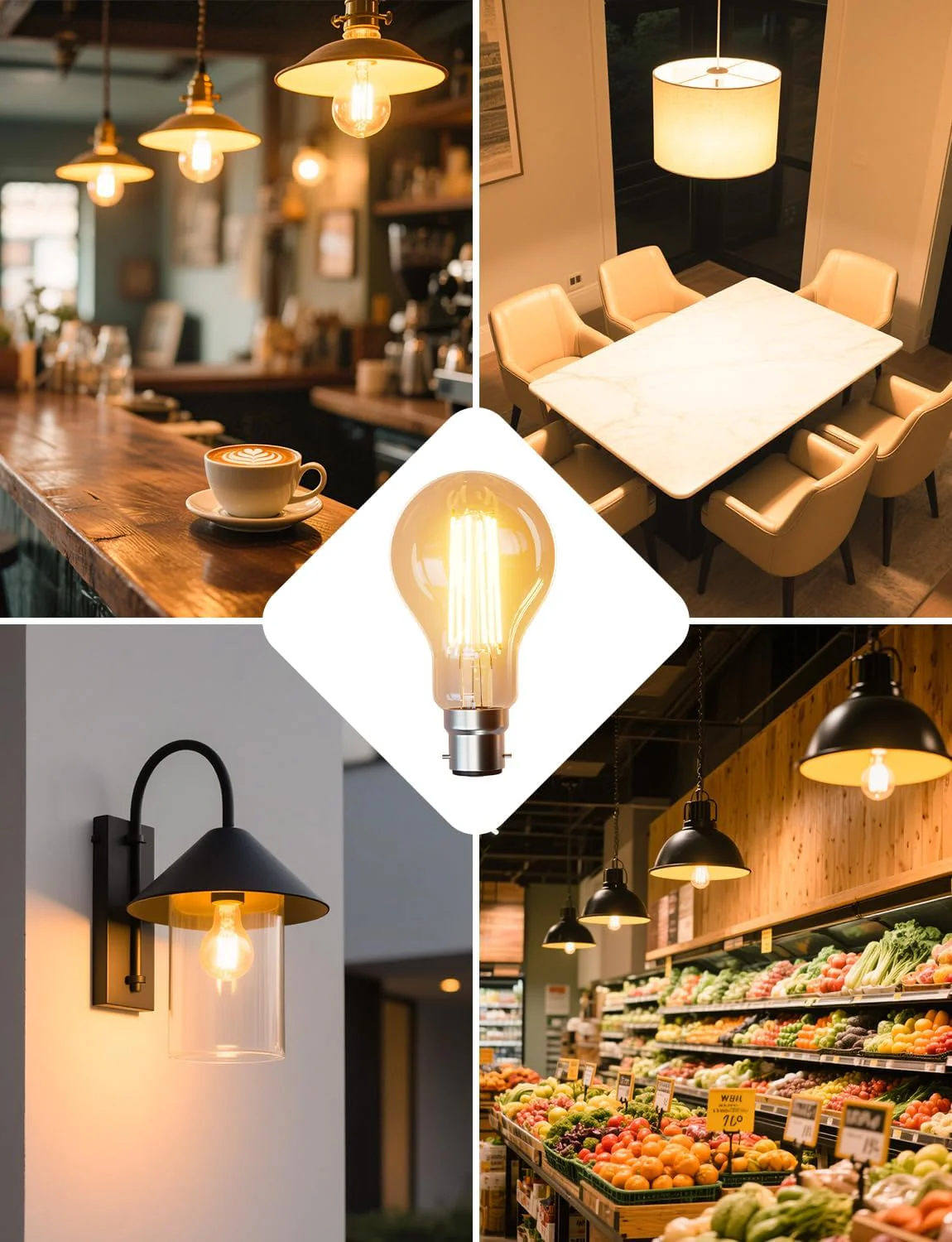 Lepro LED Light Bulbs Bayonet, Ultra Efficient A-Rated B22 Bulb, 7.2W = 100W, 1521lm, 2700K Warm White, 50000H Lifespan, Clear Filament, Glass, Non-dimmable, Pack of 2 - Image 8