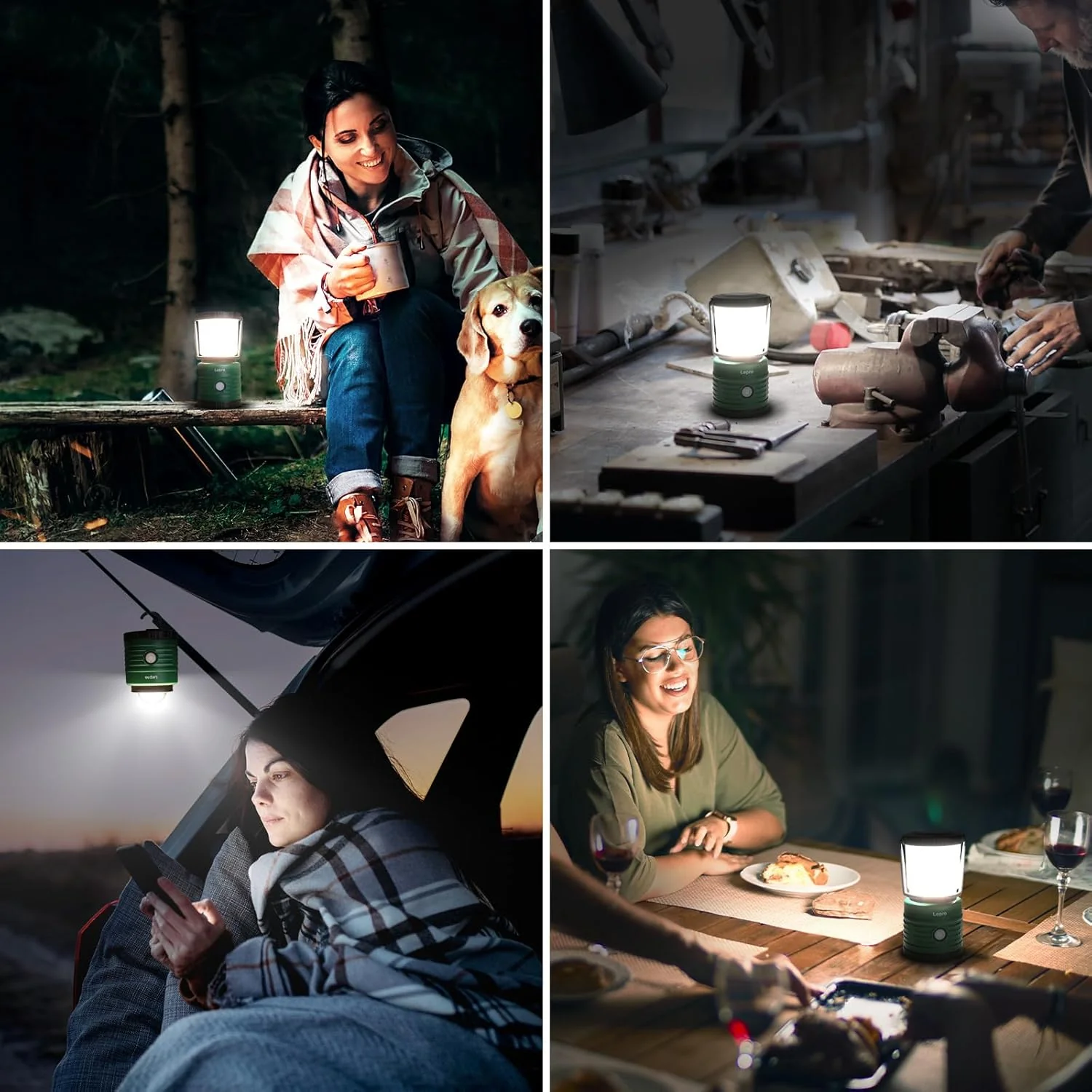 Lepro Battery Camping Lantern, 1100 Lumen Camping Light Battery Powered, Dimmable Warm White and Daylight Modes, Battery Lantern for Power Cuts, Emergency Lighting, Fishing, Hiking, Storm and More - Image 7