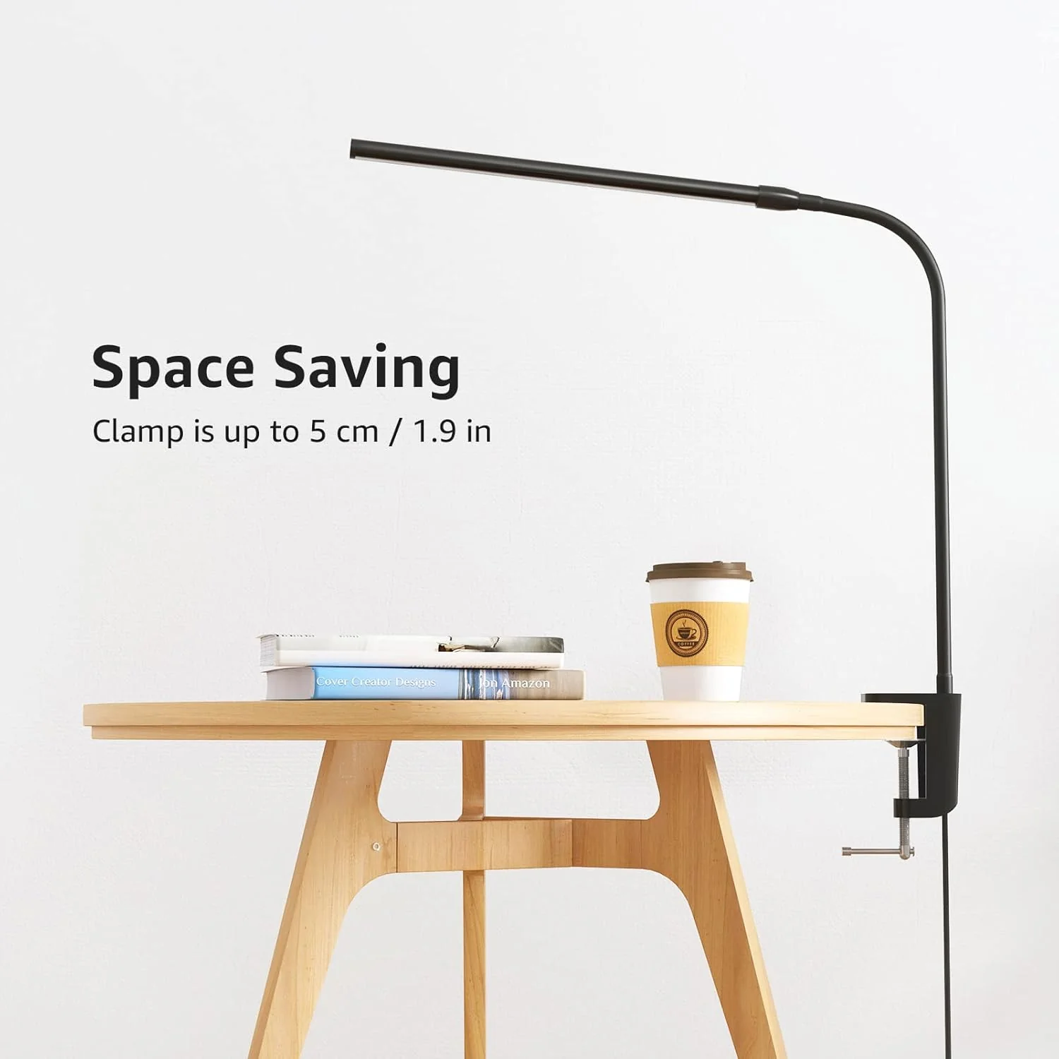 Lepro Desk Lamp Clamp, Eye Caring Desk Light, 5W 460lm, Dimmable LED Desk Lamp, 10 Brightness Levels x 3 Colour Modes, USB Powered Clip on LED Desk Light for Office, Study, Crafts, Nails, Reading - Image 7