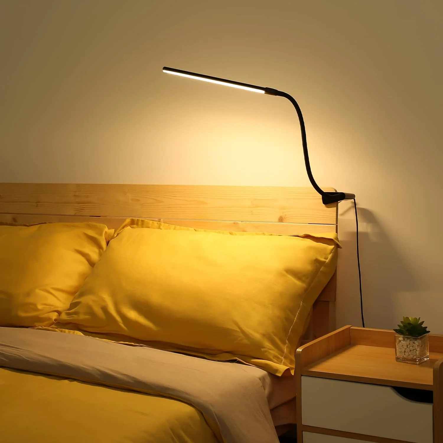 Lepro Desk Lamp Clamp, Eye Caring Desk Light, 5W 460lm, Dimmable LED Desk Lamp, 10 Brightness Levels x 3 Colour Modes, USB Powered Clip on LED Desk Light for Office, Study, Crafts, Nails, Reading - Image 8