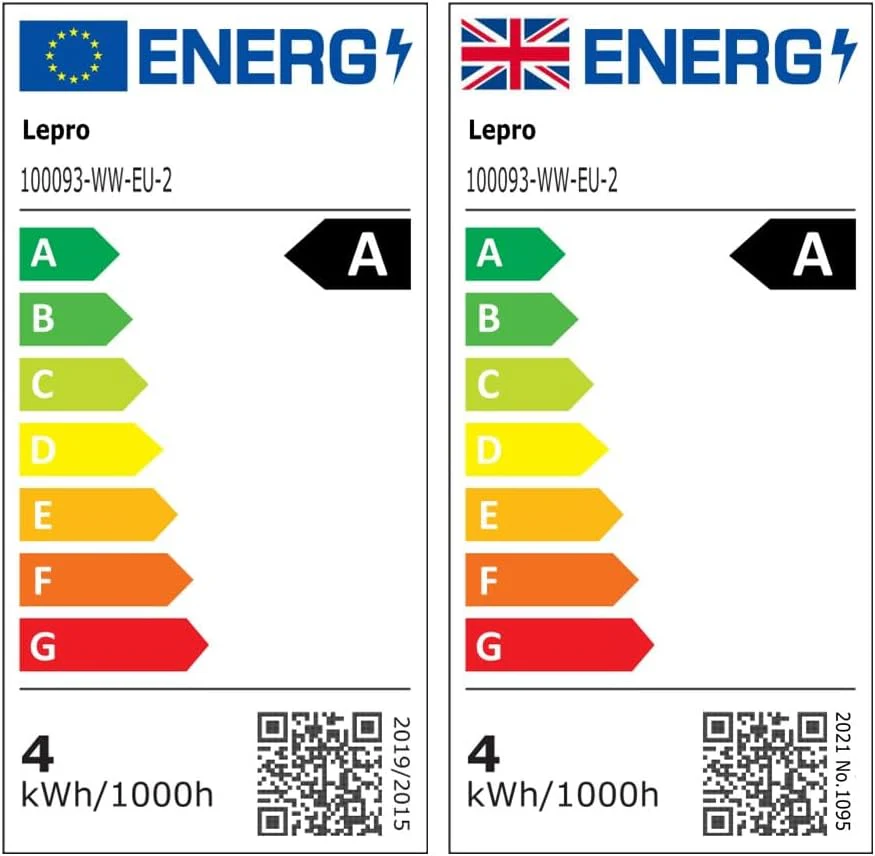 Lepro E27 Vintage Light Bulbs, Ultra Efficient A-Rated GLS Bulb, 3.8W = 60W, 806lm, 2700K Warm White, 50000H Lifespan, Clear Filament, Glass, Non-dimmable, Pack of 2 - Image 10