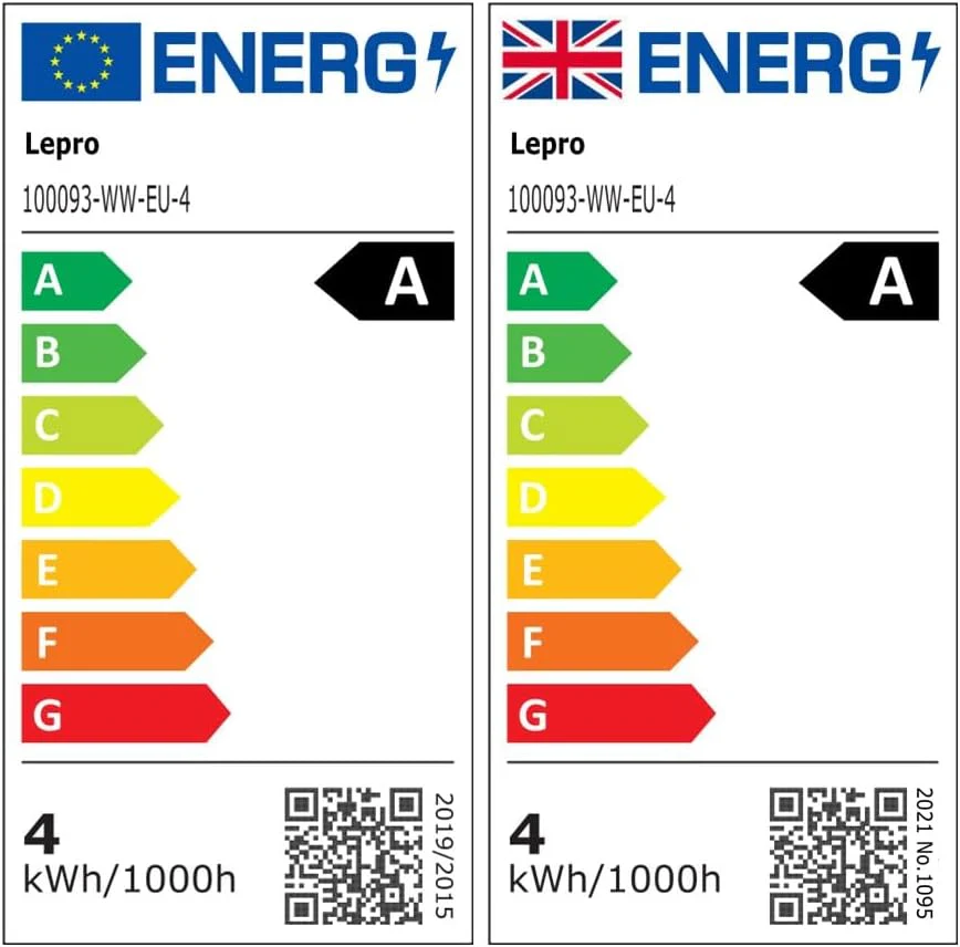Lepro E27 Vintage Light Bulbs, Ultra Efficient A-Rated GLS Bulb, 3.8W = 60W, 806lm, 2700K Warm White, 50000H Lifespan, Clear Filament, Glass, Non-dimmable, Pack of 4 - Image 10