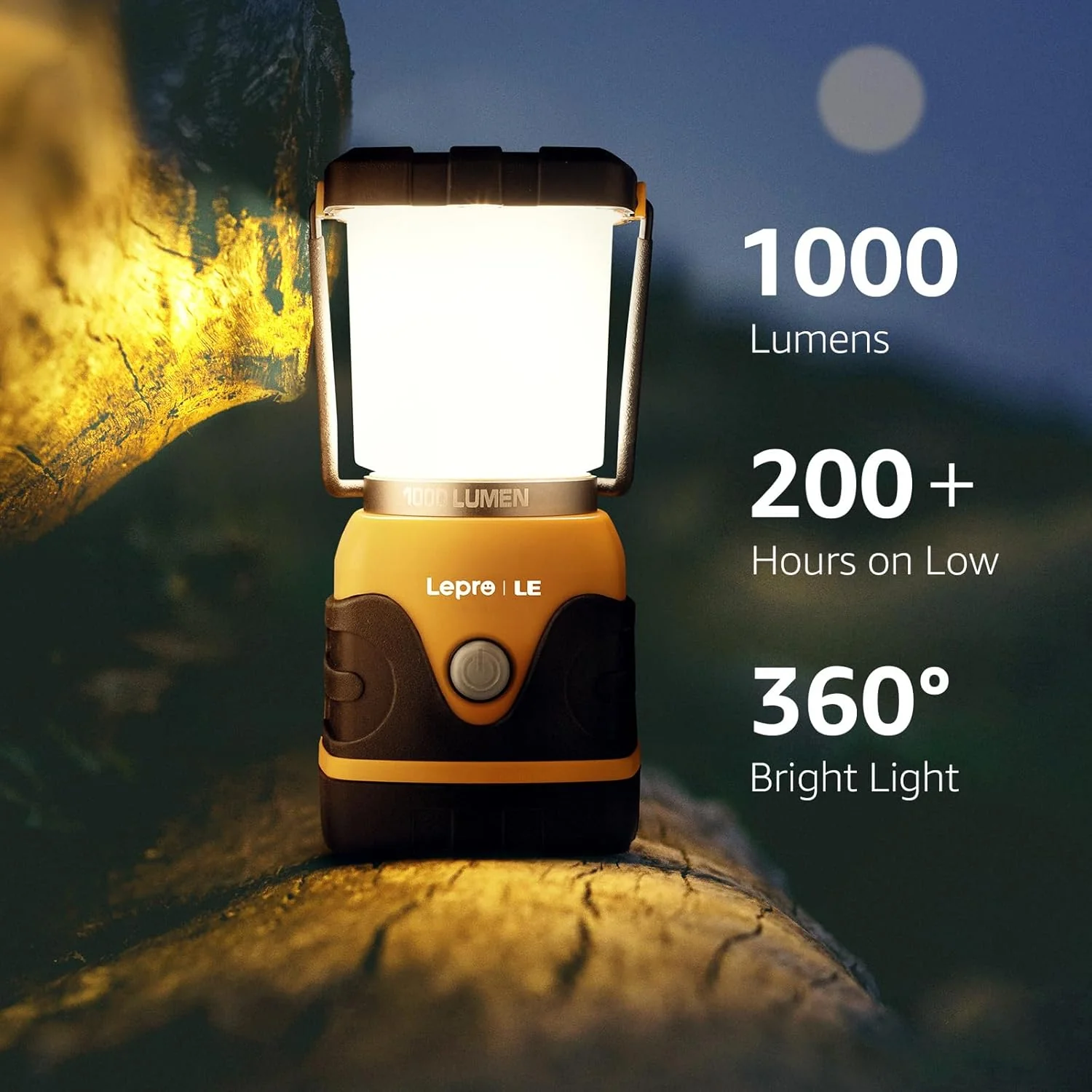Lepro Camping Lantern, 1000 Lumen Camping Lights Battery Powered, Dimmable Warm White and Daylight Modes, Battery Lantern for Power Cuts, Emergency Lighting, Suit for Hiking, Fishing, Tents, etc. - Image 2