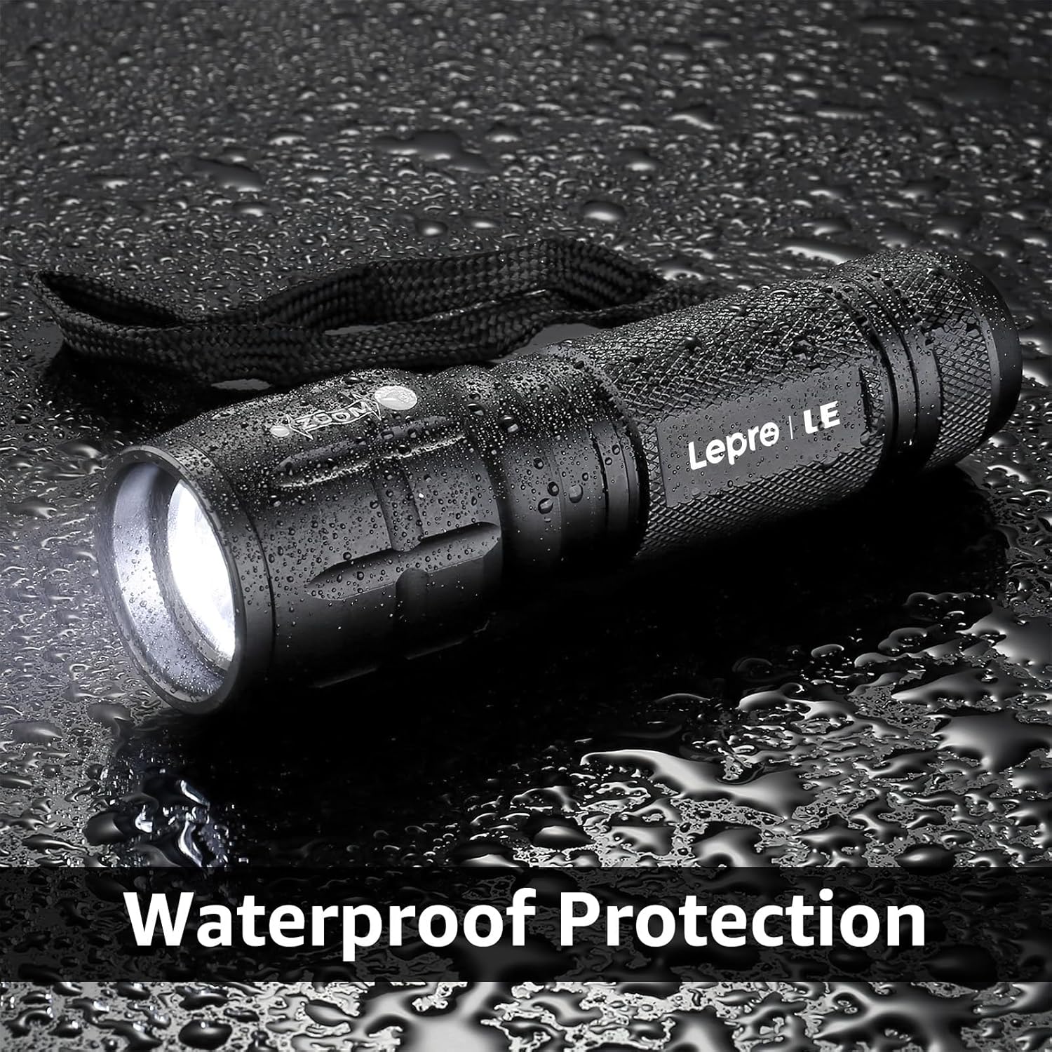 LE LED Torch, LE1000 Powerful Handheld Flashlight, Super Bright, Pocket Size, Lightweight, Suit for Camping, Cycling, Running, Dog Walking and More Outdoor Use, 12 AAA Batteries Included, Pack of 4 - Image 6