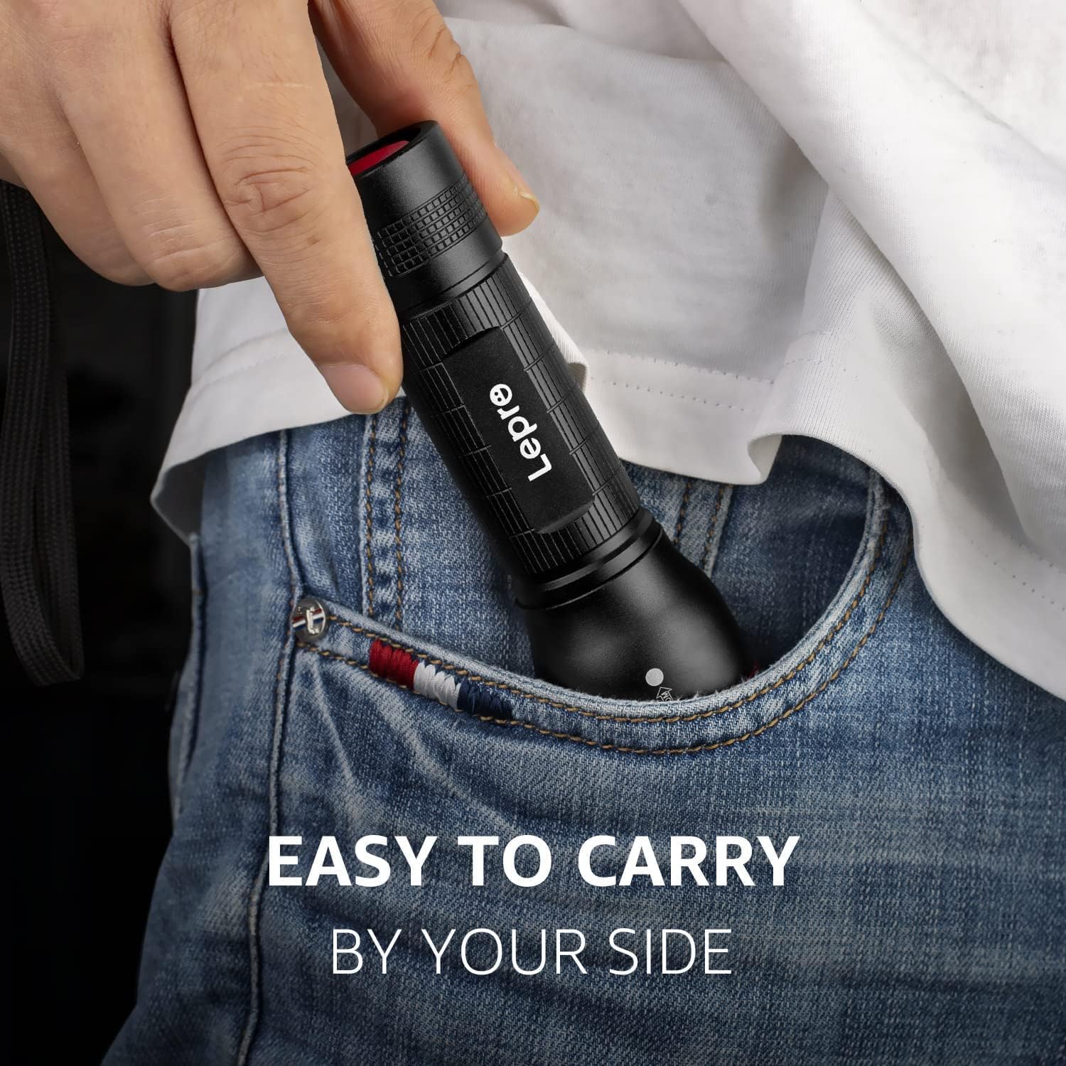 Lepro LED Torch, LE 2000 Super Bright Flashlight, Powered by AAA or 18650 Rechargeable Battery, Water Resistant, 5 Modes, Zoomable, Small Handheld Torch for Camping, Dog Walking, Running, Emergency - Image 6
