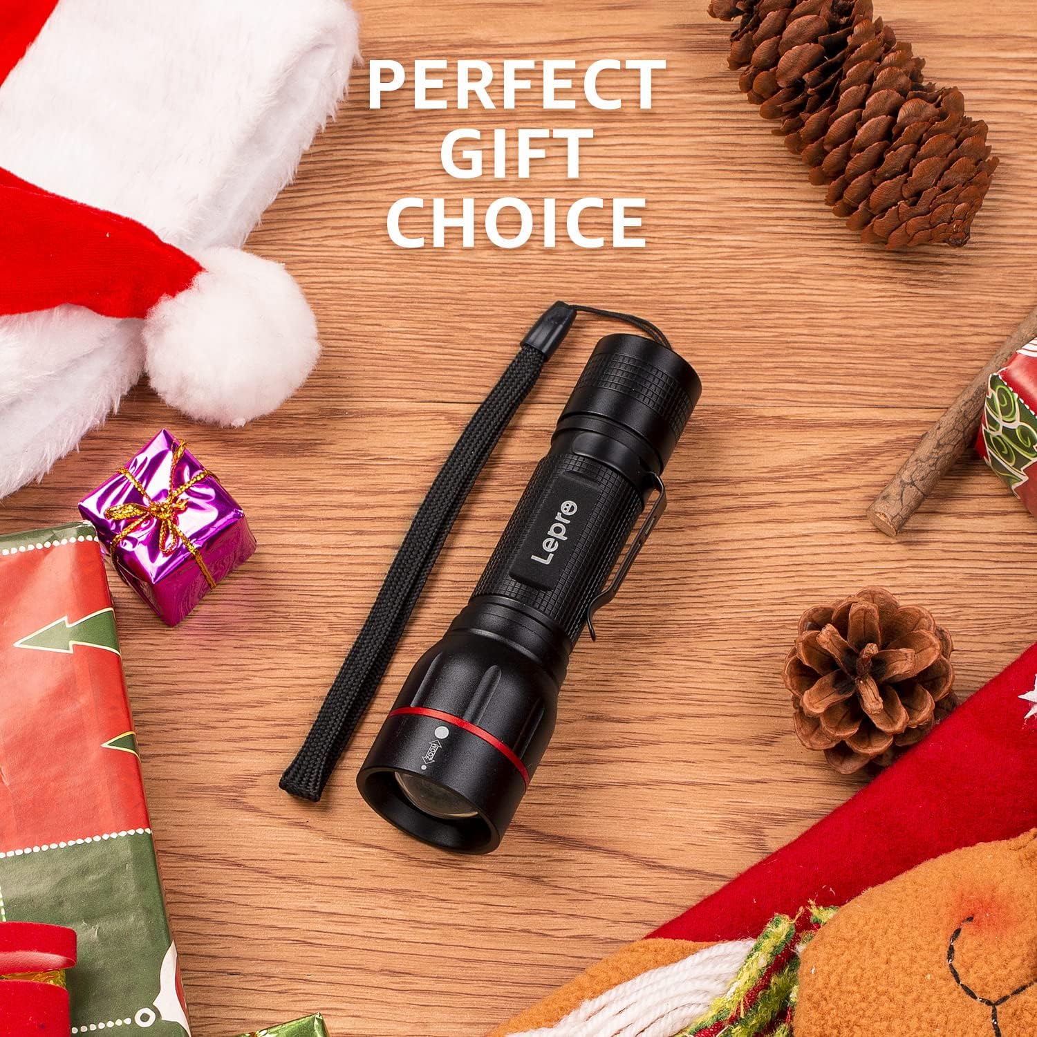 Lepro LED Torch Super Bright, LE2050 Pocket Flashlight, Zoomable, Waterproof, 5 Modes, Clip On, Small Hand Torch Powered by 18650 or AAA Battery (Not Included), for Power Cuts, Camping, Dog Walking - Image 8