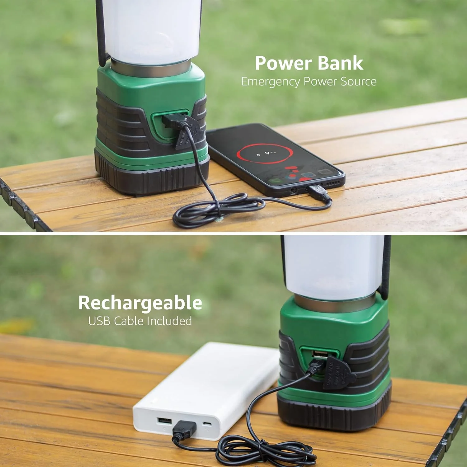 LE Camping Light Rechargeable, 1000 Lumen Camping Lantern, Dimmable 4 Modes Camping Tent Lights with 4400mAh Power Bank, Camping Accessories, Rechargeable Lantern for Outdoors, Power Cuts and More - Image 4