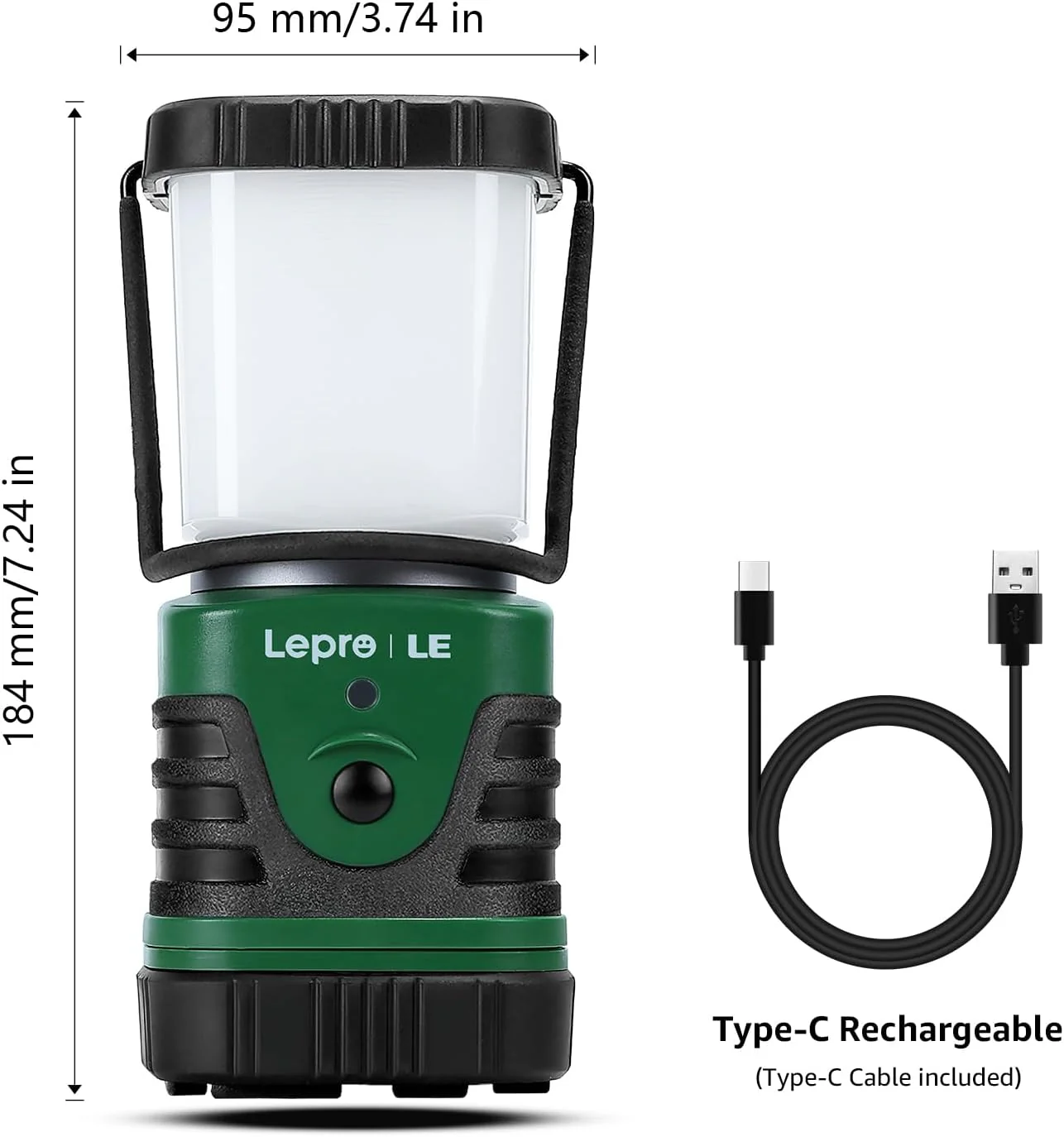 LE Camping Light Rechargeable, 1000 Lumen Camping Lantern, Dimmable 4 Modes Camping Tent Lights with 4400mAh Power Bank, Camping Accessories, Rechargeable Lantern for Outdoors, Power Cuts and More - Image 5