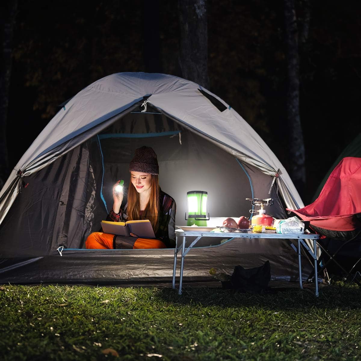 LE 3 in 1 Camping Lantern with 2 Detachable Torches, 600 Lumen, Camping Light Rechargeable or Battery Powered, Outdoor Camping Accessories for Tent, Caravan, Emergency, Fishing, Power Cuts and More - Image 6