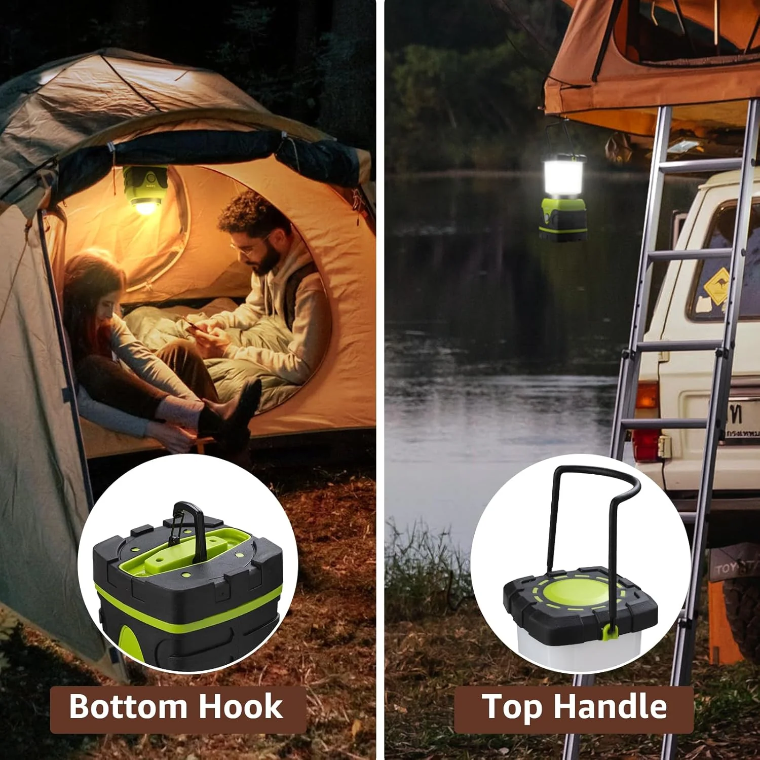 Lepro Battery Camping Lantern, 1500 Lumen Camping Light Battery Powered, Dimmable Warm White and Cool White Modes, Battery Lantern for Power Cuts, Emergency Lighting, Suit for Hiking, Fishing, Tents - Image 4