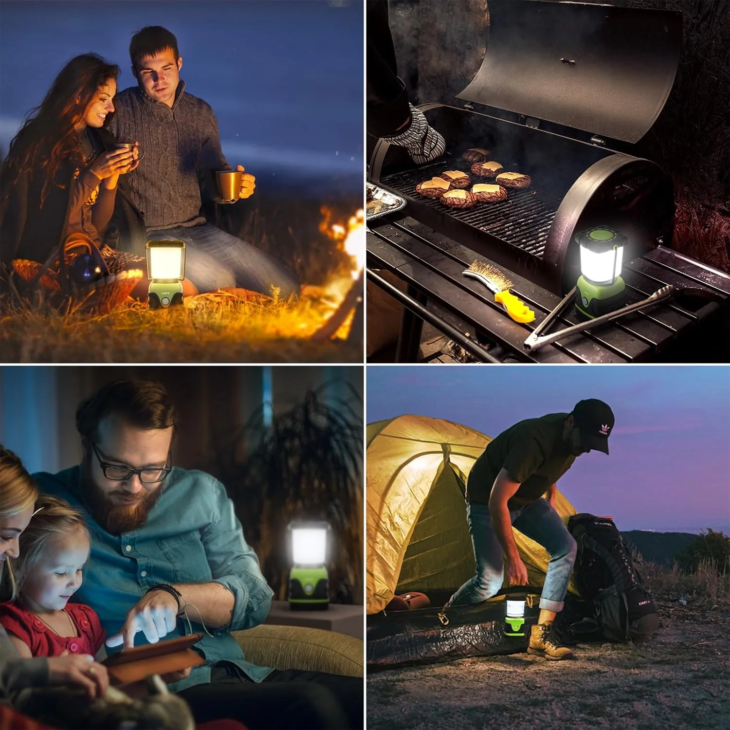 Lepro Battery Camping Lantern, 1500 Lumen Camping Light Battery Powered, Dimmable Warm White and Cool White Modes, Battery Lantern for Power Cuts, Emergency Lighting, Suit for Hiking, Fishing, Tents - Image 7