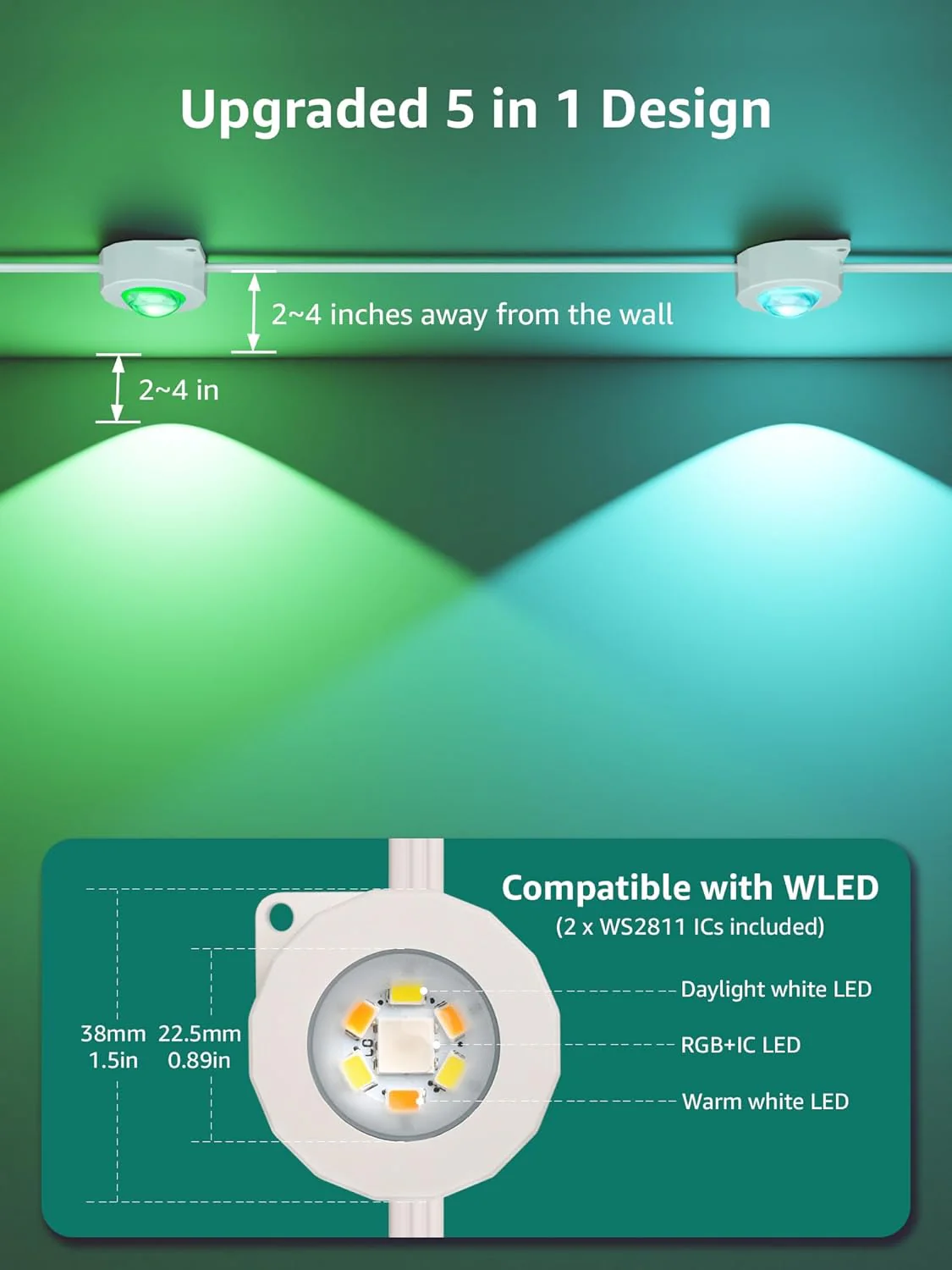Lepro 7.5m/25ft E1 Permanent Outdoor Lights Accessories, Single Strand Without Adaptor and in-line Controller - Image 4