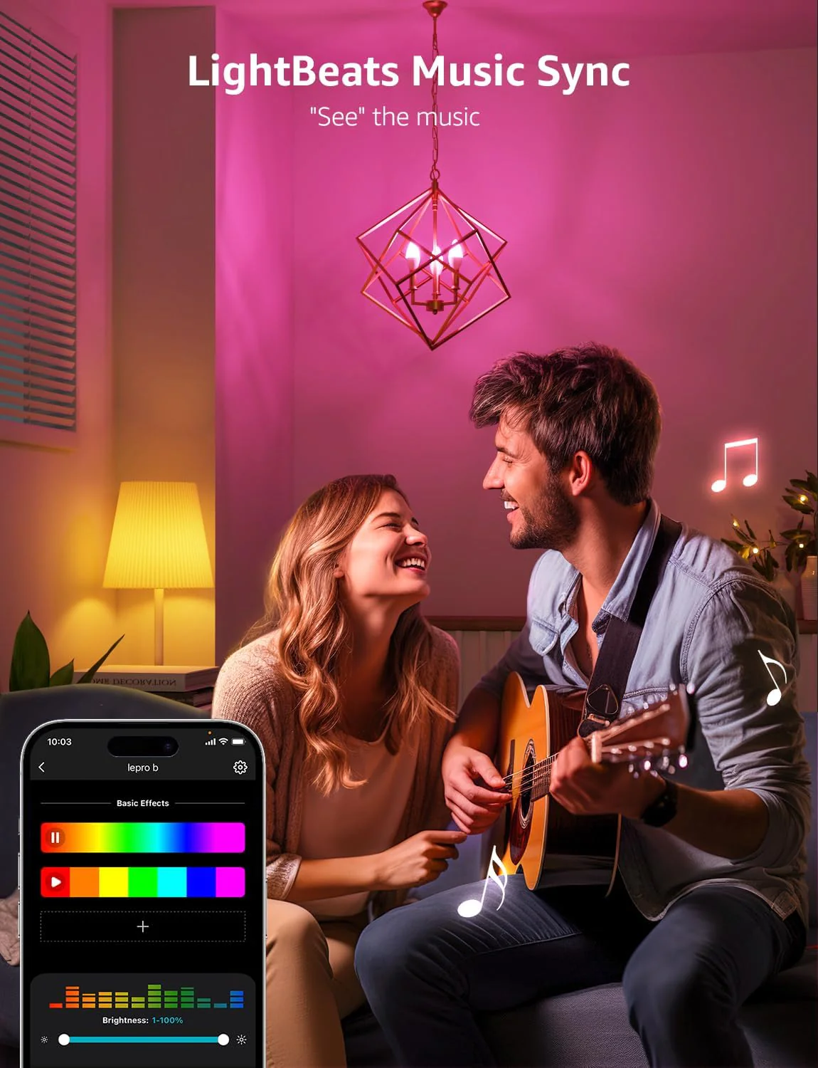Lepro AI Smart Bulb E14, Music Sync Bluetooth & WiFi Bulb, Voice Control Screw Bulb, Personalized AI Lighting Designer, Color Changing Candle Bulb, Work with Alexa & Google Assistant - Image 9
