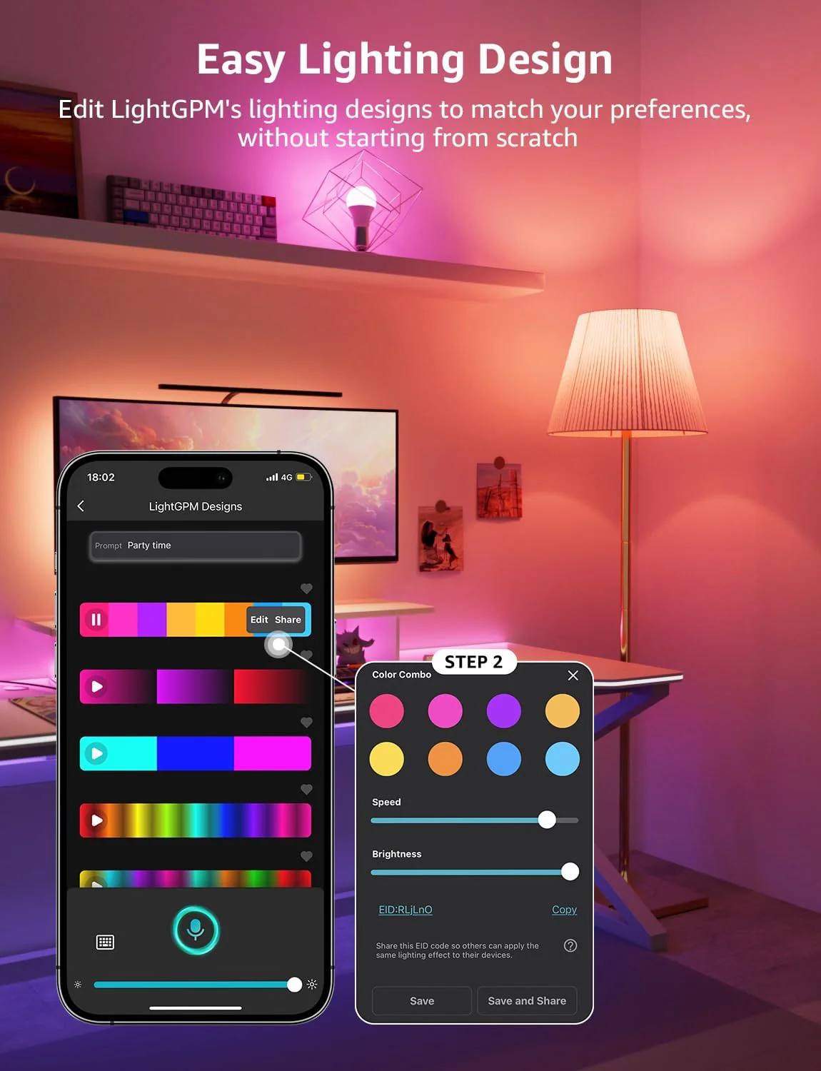 Lepro B1 AI Smart Bulb B22, Music Sync, Bayonet WiFi Bulb That Works with Alexa & Google Home, AI Lighting Design Assistant, APP & Voice Control, 806lm, Dimmable, Bluetooth Color Changing Light Bulb - Image 4