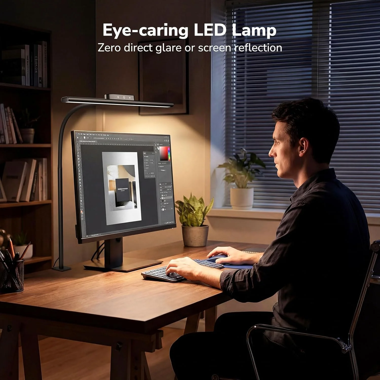 Lepro Desk Lamp Clamp, 700lm Bright LED Desk Light, 5 Colour Modes & 5 Brightness Levels, Eye-Caring, Dimmable, Flexible Office Lamp for Monitor, Reading, Crafts, Nails, School, Adapter Included - Image 5