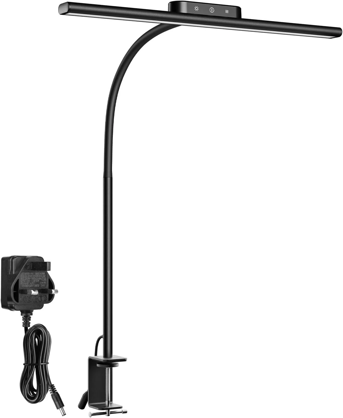 Lepro Desk Lamp Clamp, 700lm Bright LED Desk Light, 5 Colour Modes & 5 Brightness Levels, Eye-Caring, Dimmable, Flexible Office Lamp for Monitor, Reading, Crafts, Nails, School, Adapter Included - Image 8