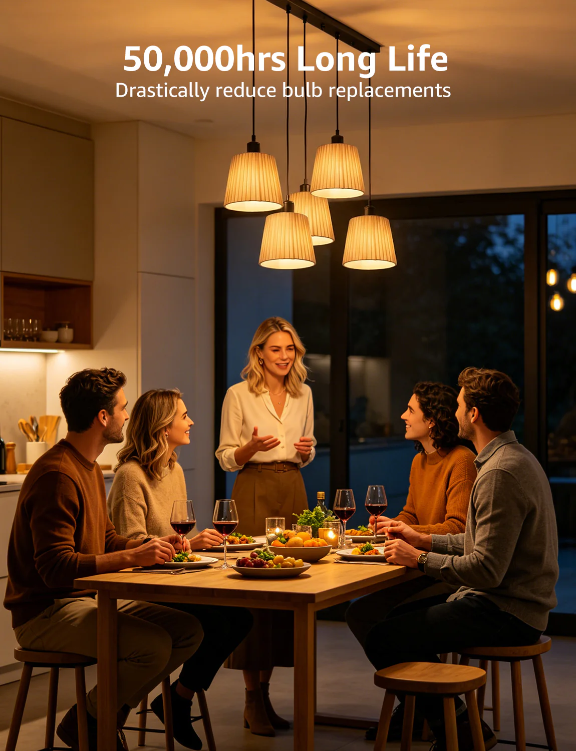 Lepro E14 LED Light Bulb A-Rated, Warm White 2700K, Ultra-efficient E14 Candle Bulb C35, 2.2W = 40W, 470lm, 50000H Lifespan, Small Edison Screw SES, Clear Filament, Glass, Non-dimmable [Energy Class A] - Image 6