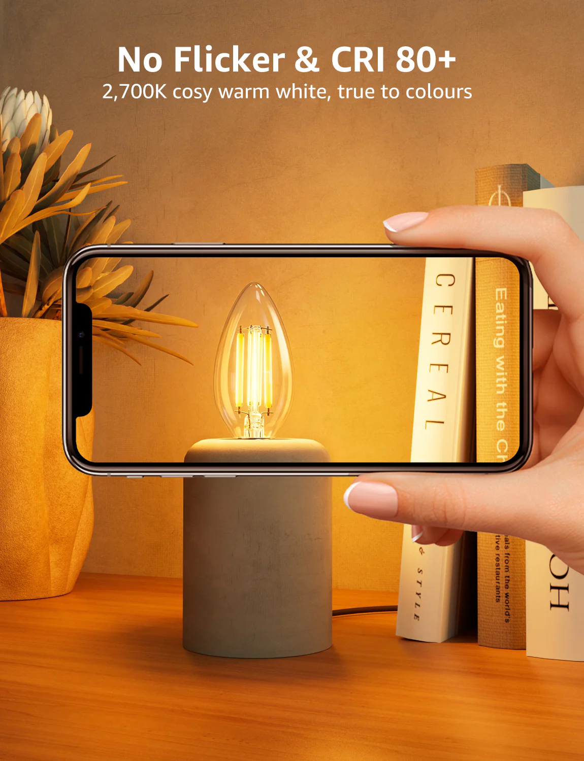 Lepro E14 LED Light Bulb A-Rated, Warm White 2700K, Ultra-efficient E14 Candle Bulb C35, 2.2W = 40W, 470lm, 50000H Lifespan, Small Edison Screw SES, Clear Filament, Glass, Non-dimmable [Energy Class A] - Image 8