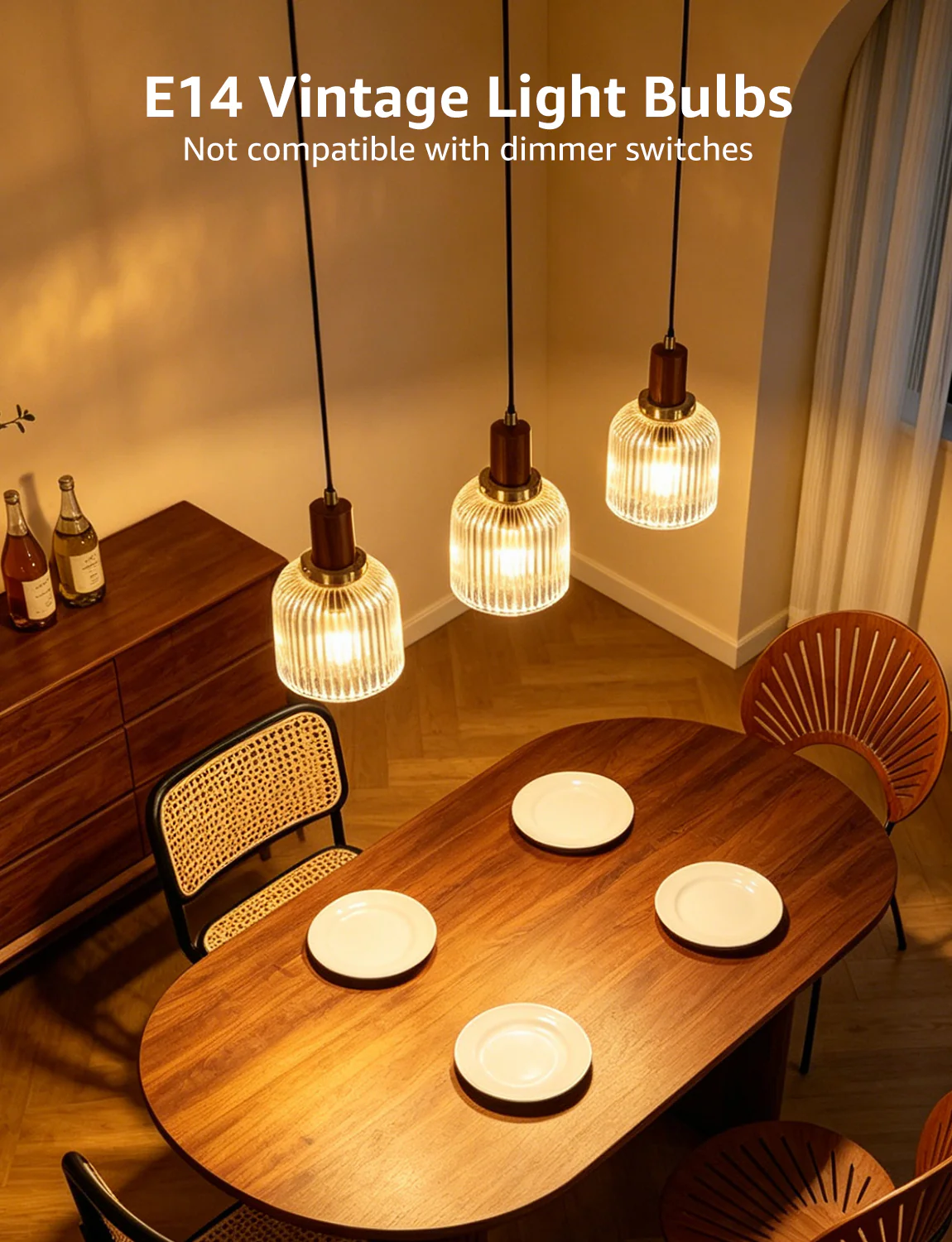 Lepro E14 LED Light Bulb A-Rated, Warm White 2700K, Ultra-efficient E14 Candle Bulb C35, 2.2W = 40W, 470lm, 50000H Lifespan, Small Edison Screw SES, Clear Filament, Glass, Non-dimmable [Energy Class A] - Image 9