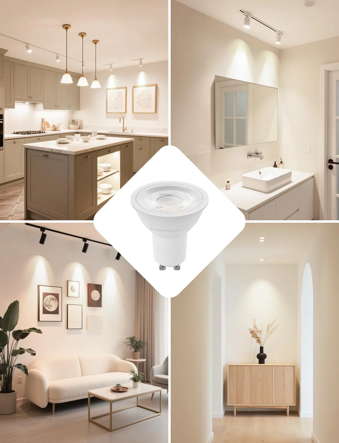 Lepro GU10 LED Bulbs, 4000K Neutral White, 630LM, 6W (80W Equivalent), 38¡« Beam Angle, Energy Saving Spotlight Bulbs, Non-Dimmable, 8 Packs - Image 6