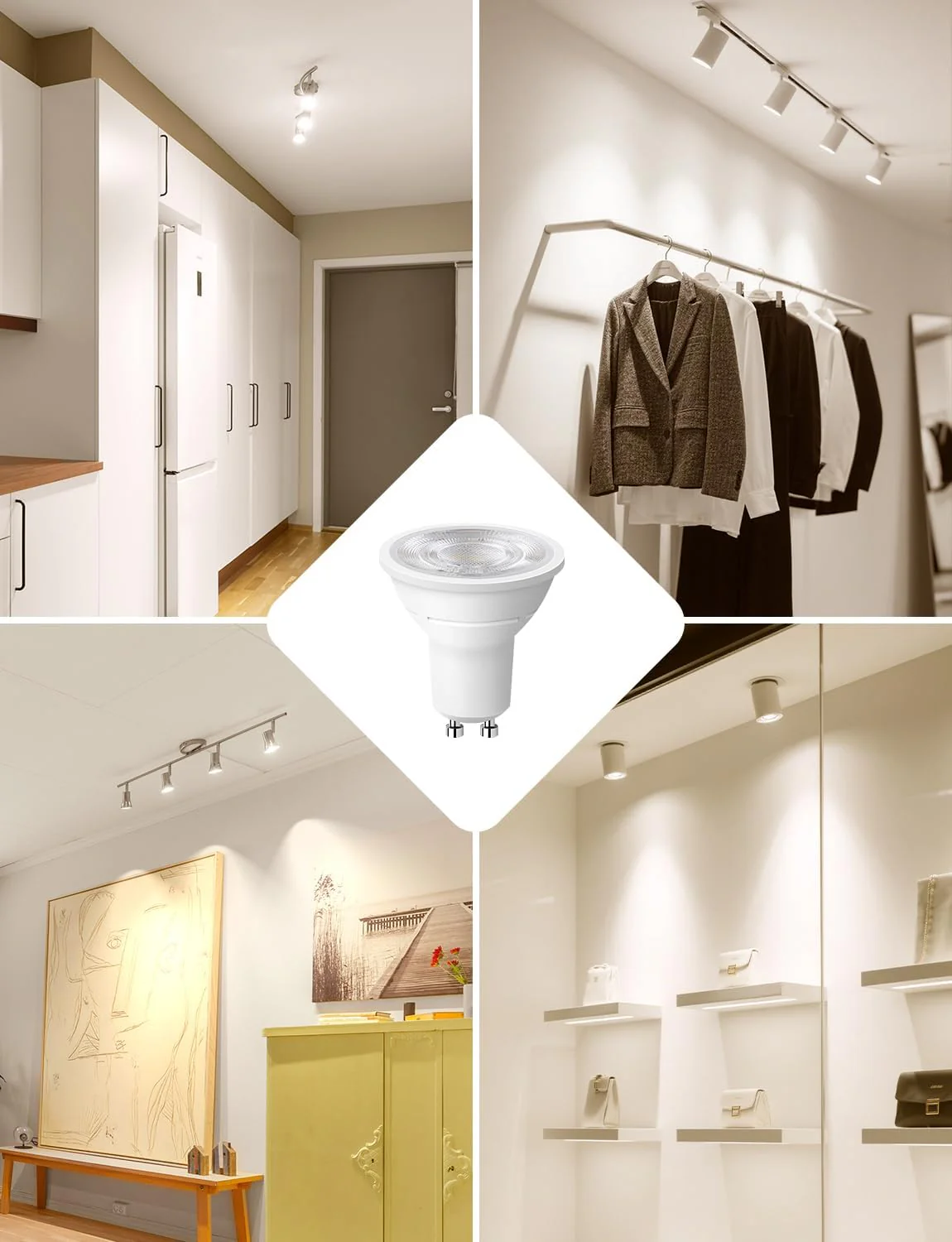 Lepro GU10 LED Bulbs, A Energy Class, Neutral White 4000K, 360LM, 2W (50W Equivalent), 38¡« Beam Angle, 50000H Life Span, 96% Energy Saving Spotlight Bulb, Non-Dimmable, 4 Packs - Image 7