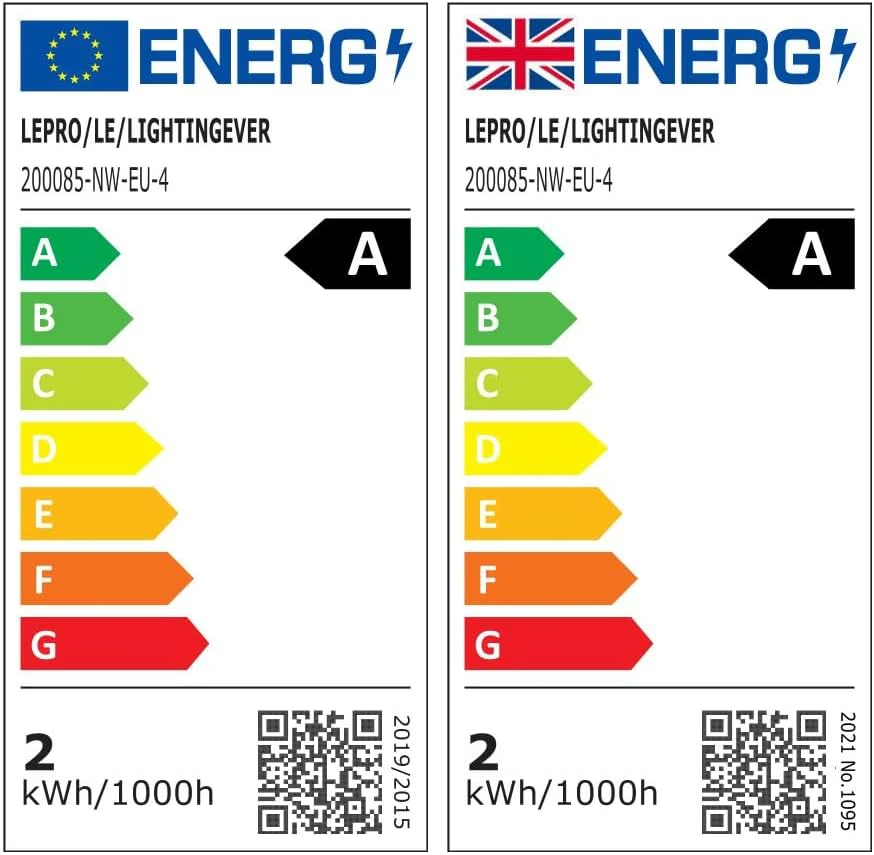 Lepro GU10 LED Bulbs, A Energy Class, Neutral White 4000K, 360LM, 2W (50W Equivalent), 38¡« Beam Angle, 50000H Life Span, 96% Energy Saving Spotlight Bulb, Non-Dimmable, 4 Packs - Image 9