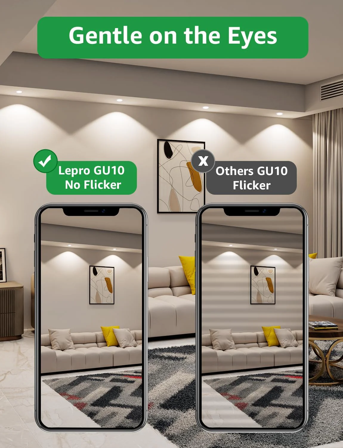 Lepro GU10 LED Bulbs, Neutral White 4000K, A Energy Class, 590LM, 3.3W (50W Equivalent), 100¡« Wide Beam Angle, 50000H Long Life, Energy Saving LED Spotlight Bulb, Non-Dimmable, Pack of 5 - Image 7